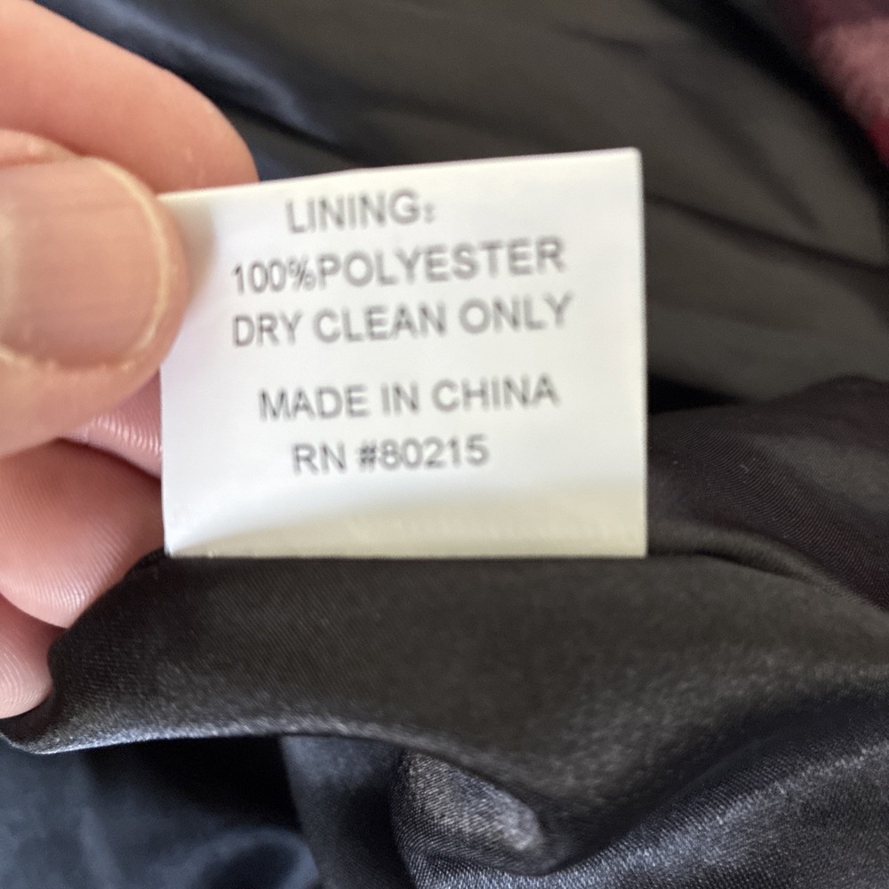 Henig Furs "Fine Furs for 5 Generations" Wool Poncho Rabbit Fur Collar Old Money - Picture 13 of 16